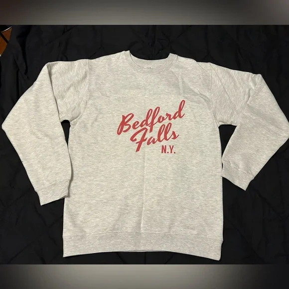 Bedford Fall NY Sweatshirt M snug NWOT It’s A Wonderful Life Christmas film - Picture 1 of 12